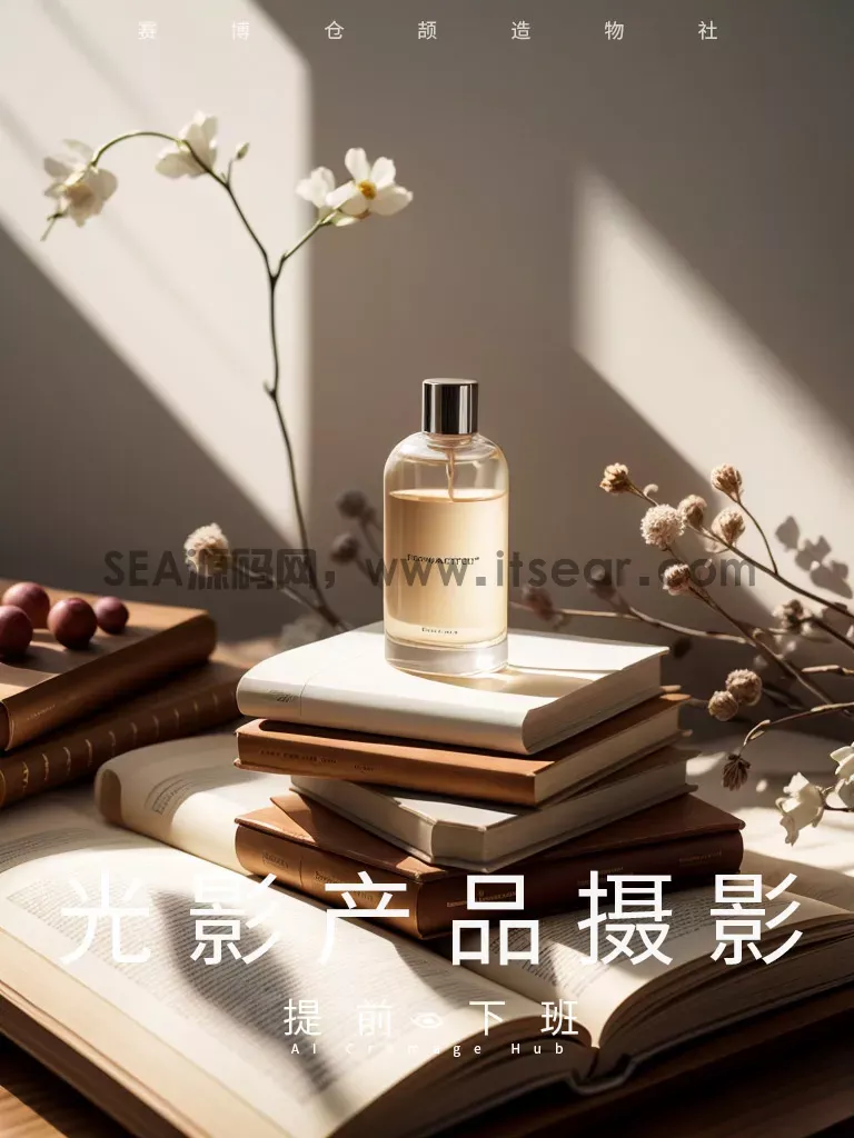 电商产品摄影，光影交错的写实场景_1.0.safetensors(图1)