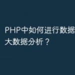 PHP中如何进行数据可视化和大数据分析？