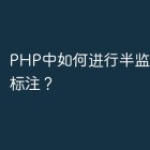 PHP中如何进行半监督学习和标注？