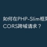 如何在PHP-Slim框架中使用CORS