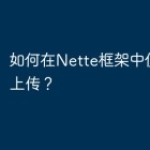 如何在Nette框架中使用文件上传？