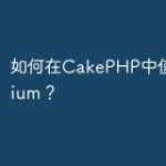 如何在CakePHP中使用Seleniu