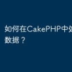 如何在CakePHP中处理表单数据？