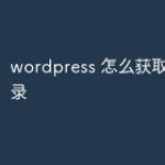 wordpress 怎么获取分类目录