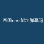 帝国cms能加弹幕吗