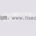 php中哪些字符被认为是间隔字符