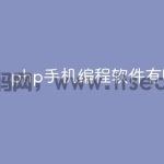 php手机编程软件有哪些名字