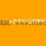 php语言标记用哪些符号