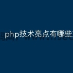 php技术亮点有哪些交流