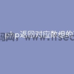php返回对应数组的可以吗