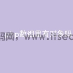 php数组里有对象吗