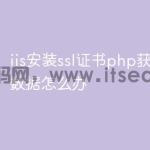 iis安装ssl证书php获取不了数据怎