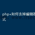 php+如何去掉编辑器中的样式