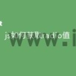 js如何获取radio值