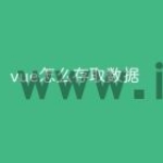 vue怎么存取数据