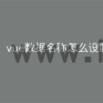 vue数据名称怎么设置