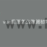 vue里面怎么数据初始化