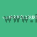 vue单文件怎么改数据