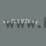vue怎么获取key
