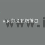 vue怎么获取接口