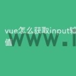 vue怎么获取input输入框的值