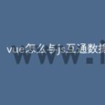 vue怎么与js互通数据
