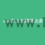 vue怎么创建路由表