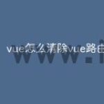 vue怎么清除vue路由缓冲