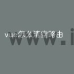 vue怎么清空路由