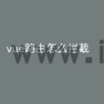 vue路由怎么拦截