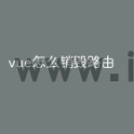 vue怎么销毁路由