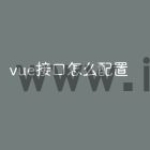vue接口怎么配置