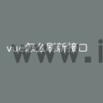 vue怎么刷新接口