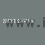 接口怎么写Vue