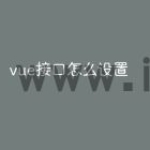 vue接口怎么设置