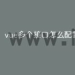vue多个接口怎么配置