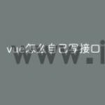 vue怎么自己写接口