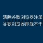 清除谷歌浏览器注册表,清理谷歌浏览器卸载
