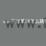 vue下拉菜单怎么跳转