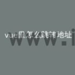 vue里怎么跳转地址
