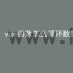 vue函数怎么循环数组