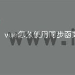 vue怎么使用同步函数