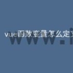 vue函数变量怎么定义