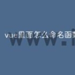 vue里面怎么命名函数