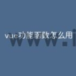 vue功能函数怎么用