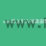vue怎么引入构造函数