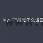 layui下拉框怎么设置