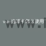 vue选项卡怎么使用