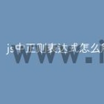 js中正则表达式怎么用