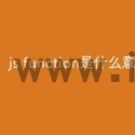 js function是什么意思